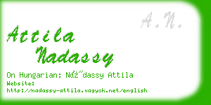 attila nadassy business card